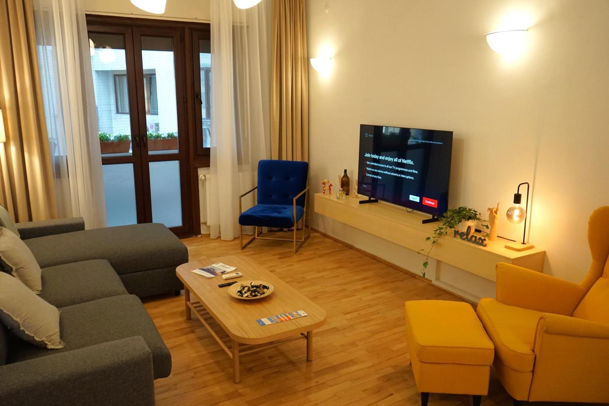 Spacious 3Br, 2Bt With 5 Balconies บูคาเรสต์ ภายนอก รูปภาพ